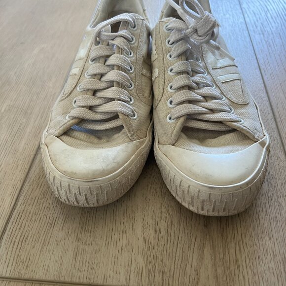 Céline Phoebe Philo Leather Trim Canvas Sneakers White 36 - Picture 7 of 10